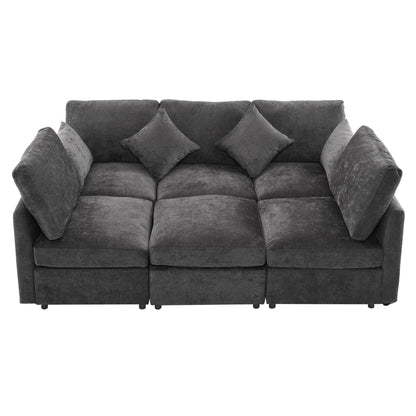 Sectional Sofa Modular U-Shaped With Ottoman & USB Ports Hearth and Haven