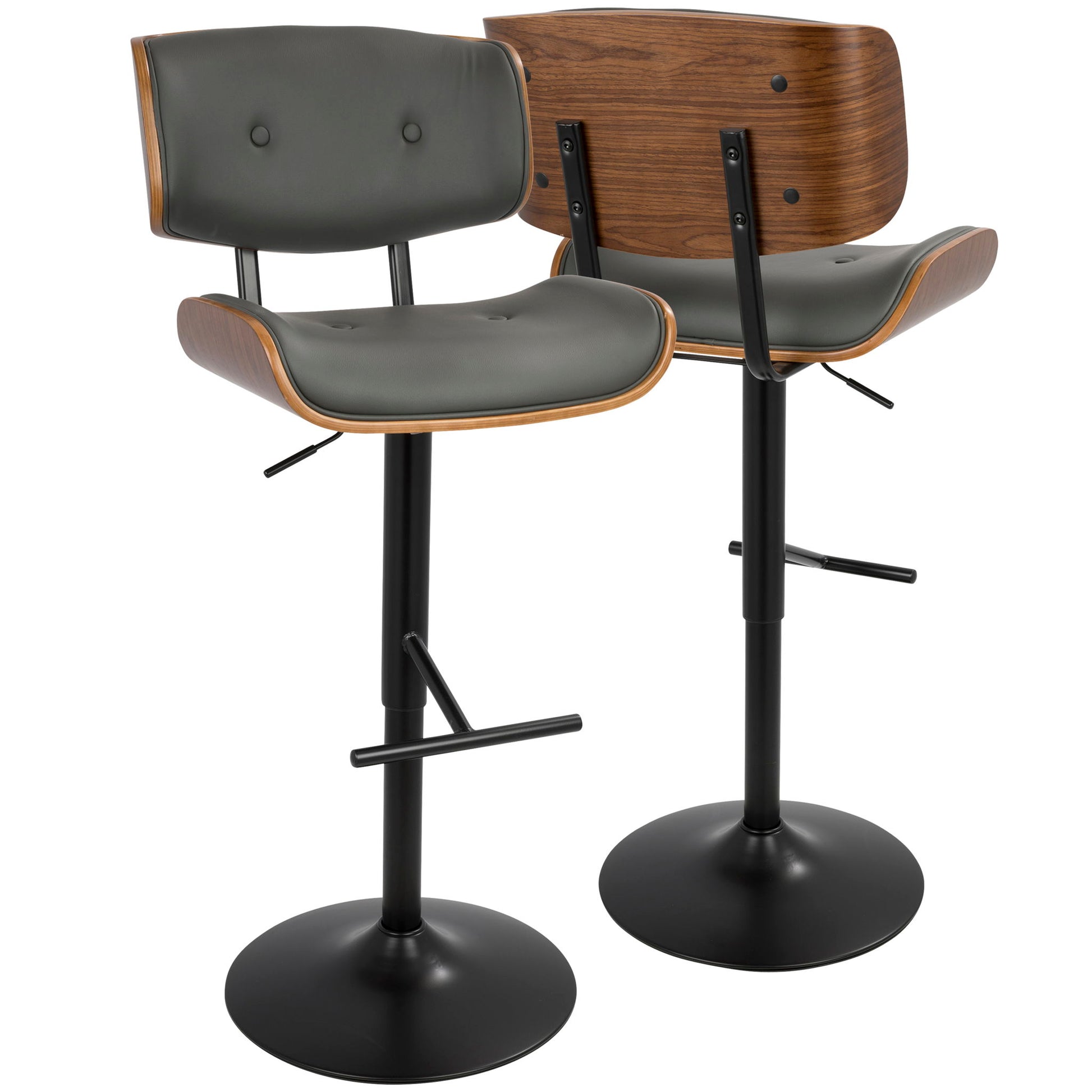 Lombardi - Mid Century Modern Adjustable Barstool Lumi Source