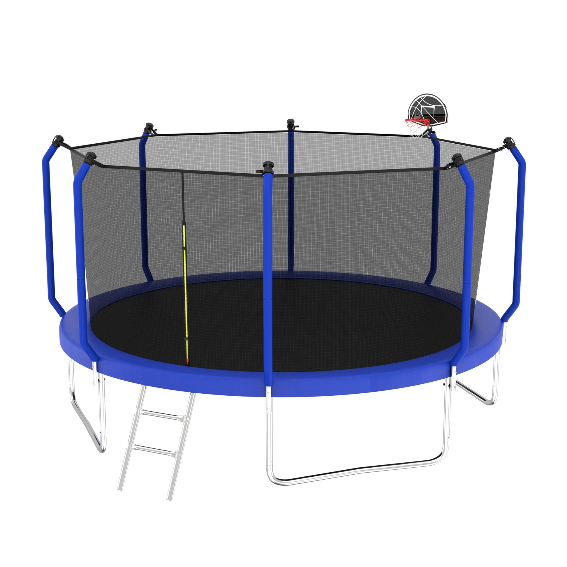 Trampoline With Basketball Hoop, Astm Approved Reinforced Type Outdoor Trampoline With Enclosure Net Daily Nest