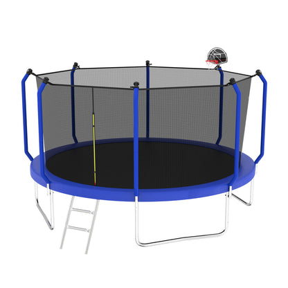 Trampoline With Basketball Hoop, Astm Approved Reinforced Type Outdoor Trampoline With Enclosure Net Daily Nest