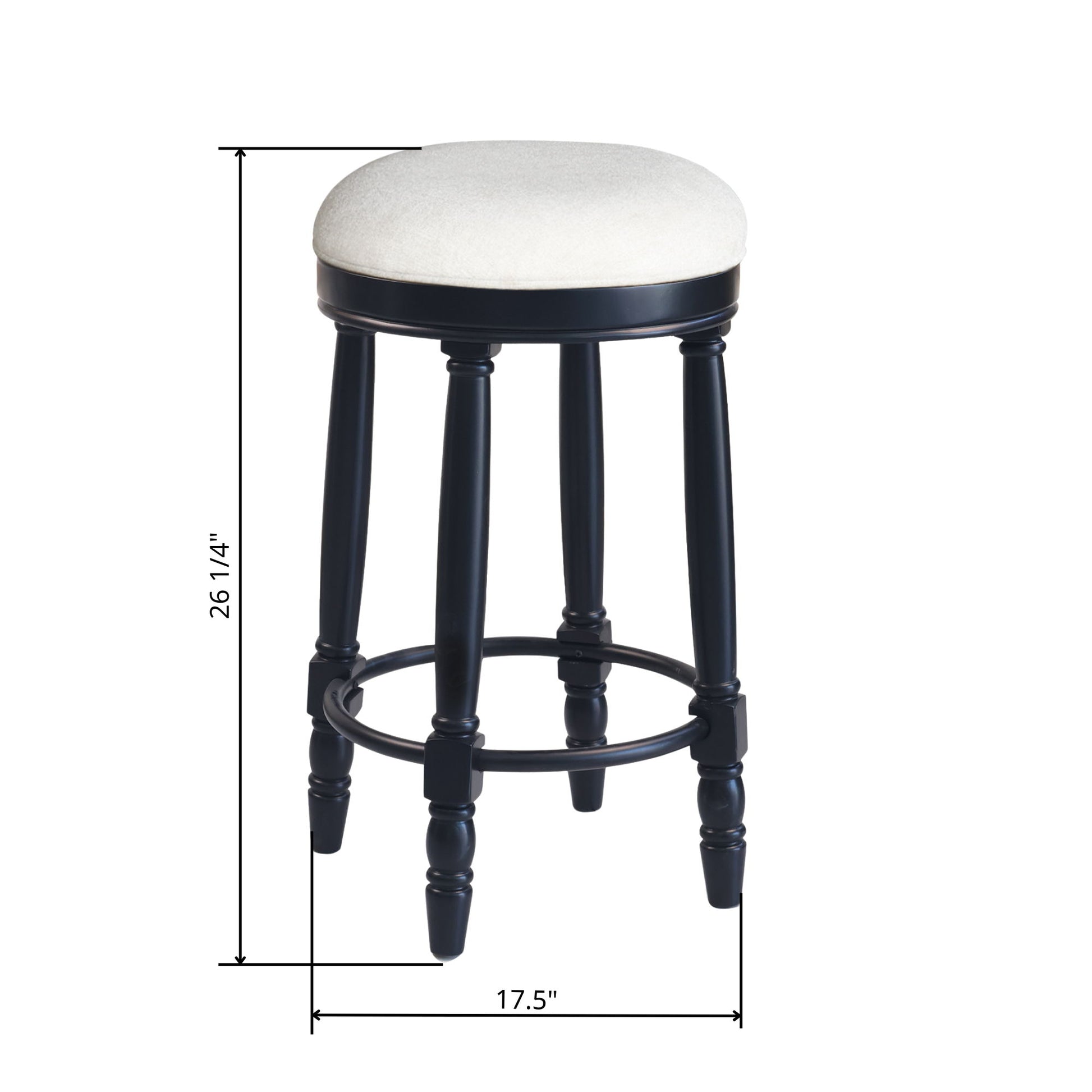 360° Swivel Wooden Barstools With Upholstered Seat, Counter Height (Set of 2) Home Essentials