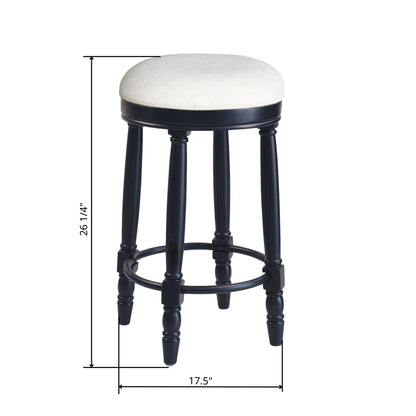 360° Swivel Wooden Barstools With Upholstered Seat, Counter Height (Set of 2) Home Essentials