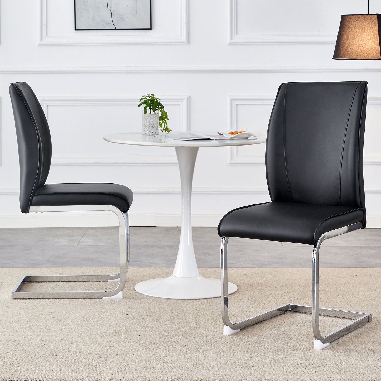 Luxury Simple Arch High Resilience Dining Chair With Arched Leg Home Essentials