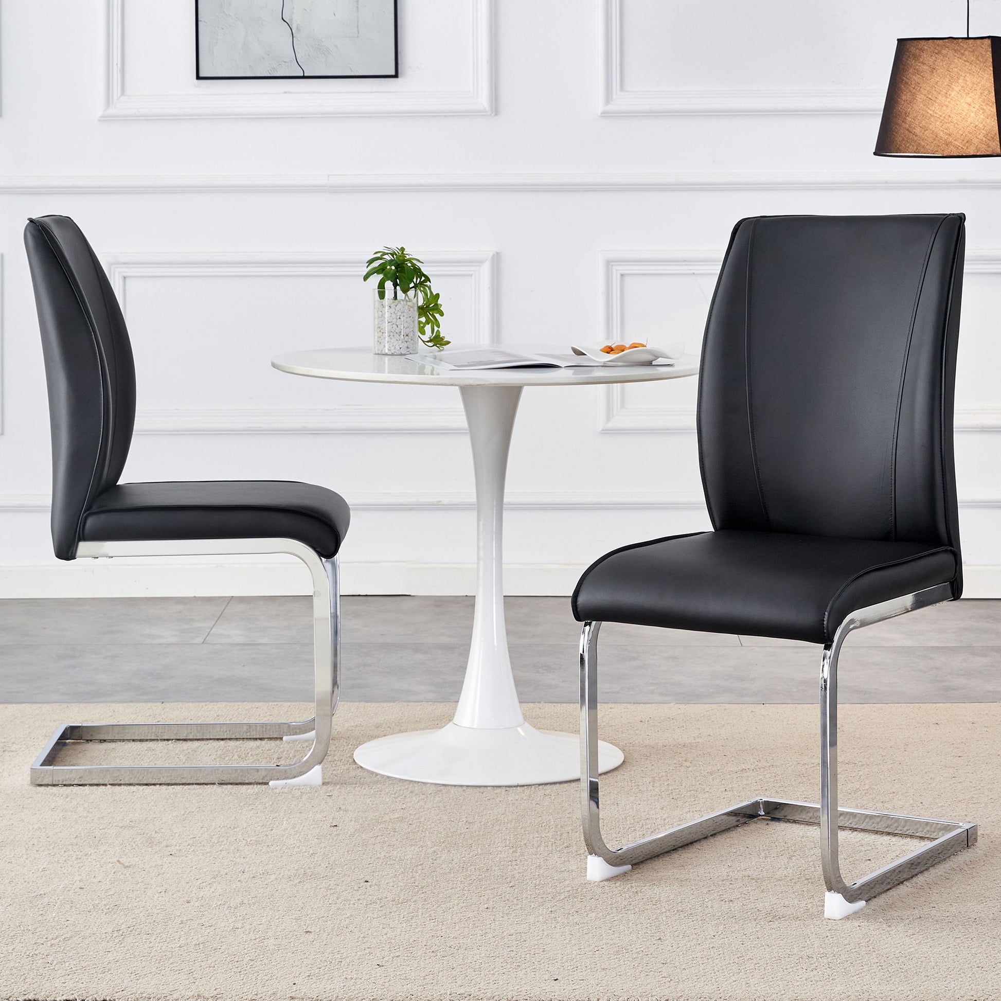 Luxury Simple Arch High Resilience Dining Chair With Arched Leg Home Essentials
