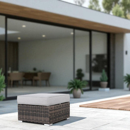 Stylish Outdoor Ottoman With Cushion For Comfort LSI Patio Furniture