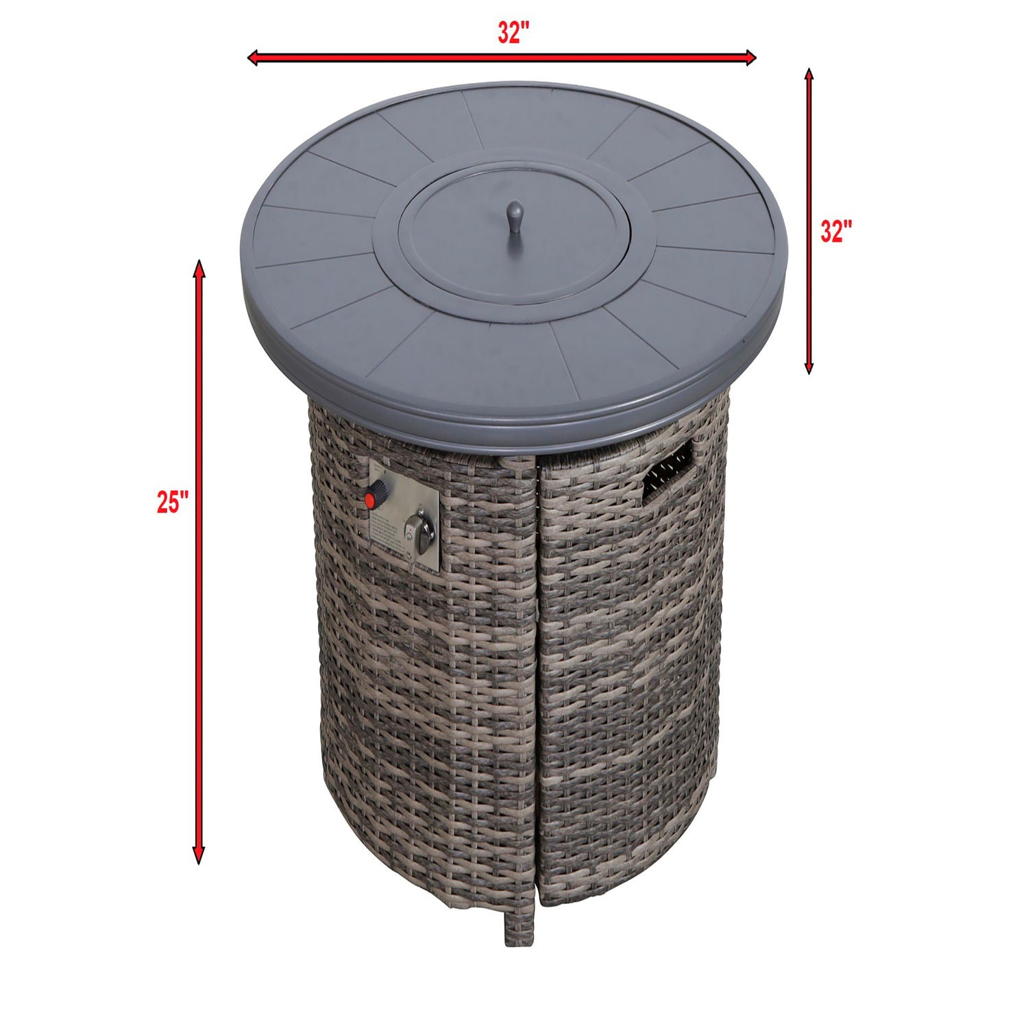 Outdoor Fire Pit Table With Lid LSI Patio Furniture