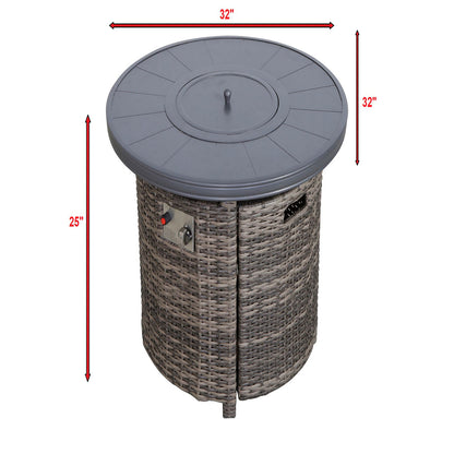 Outdoor Fire Pit Table With Lid LSI Patio Furniture