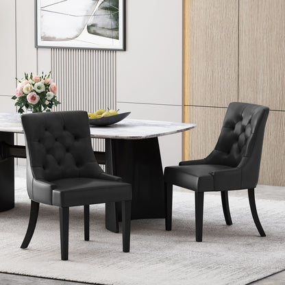 Cheney - Contemporary Dining Chair Tufted Upholstery (Set of 2) Noble House
