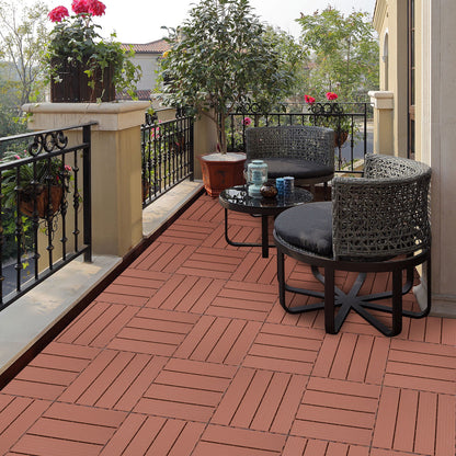 Plastic Interlocking Deck Tiles, Waterproof All Weather Use Daily Nest