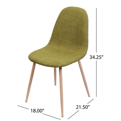 Elegant Dining Chair Set With Fabric Noble House