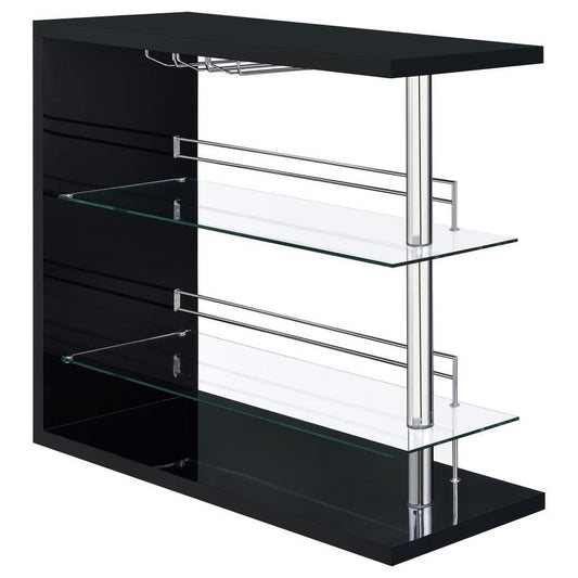 Prescott - Rectangular 2-Shelf Bar Unit CoasterEssence