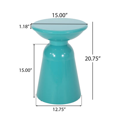 Outdoor Modern Metal End Large Table Noble House