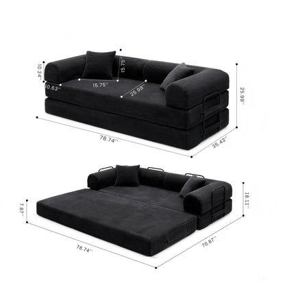 Convertible Foldable Floor Sofa Bed For Living Room Home Essentials