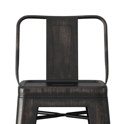 Rayne - Curved Back Metal Stool (Set of 2) Simpli-Home