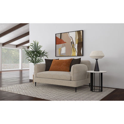 Repley - Upholstered Sculpted Track Arm Loveseat - Beige Furniture Max