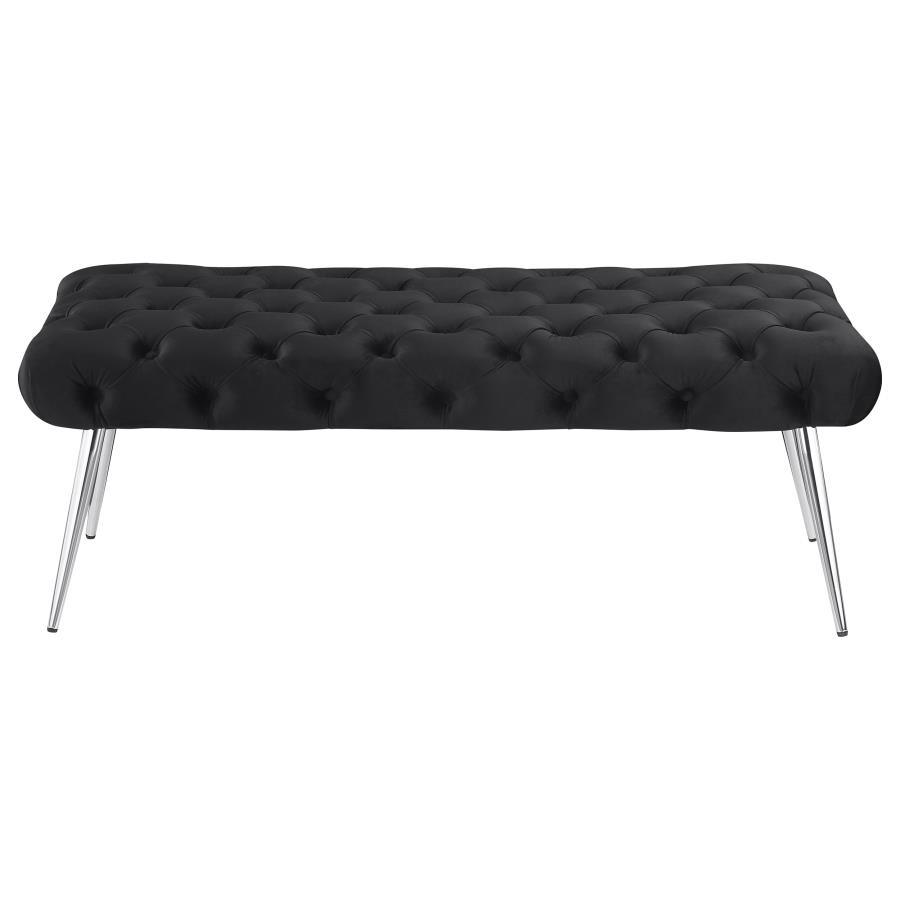 Ella - Upholstered Tufted Bench Metal Legs Coaster Fine Furniture