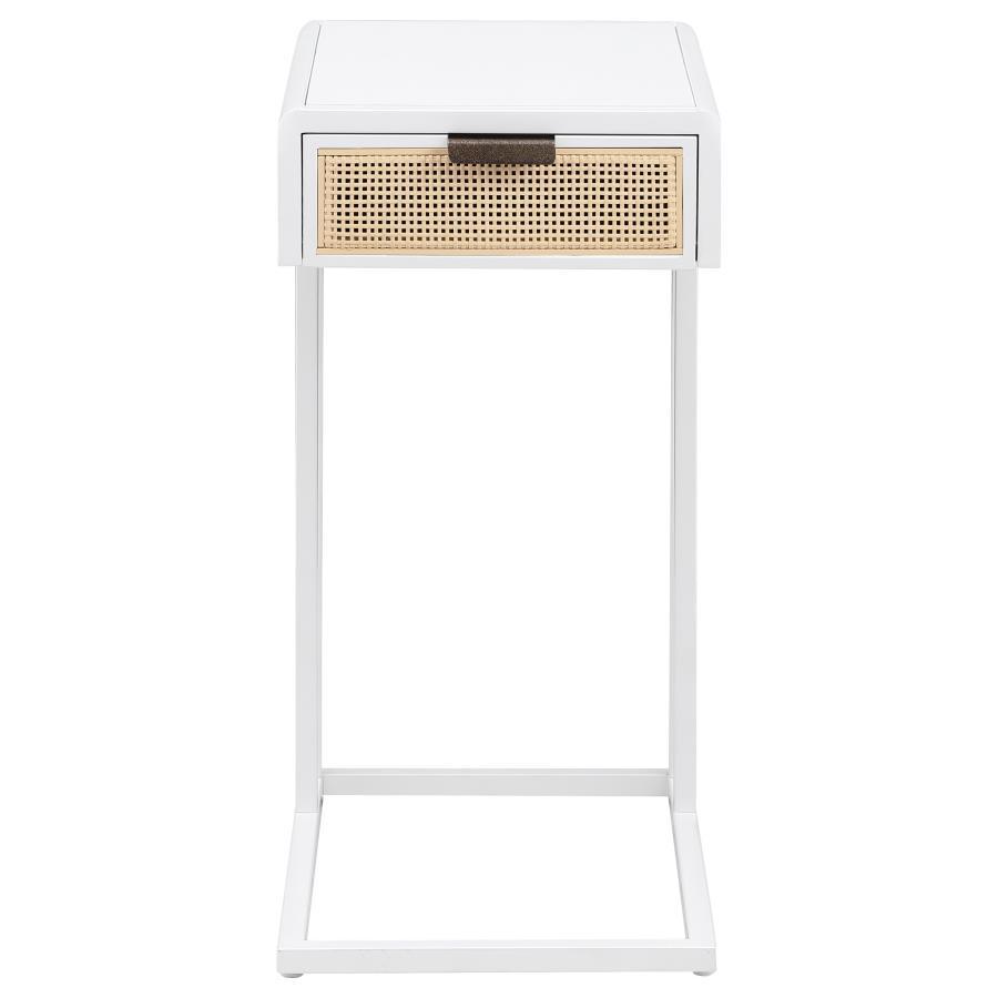 Amherst - 1-Drawer Radio Weave Cane Metal Side Table Coaster Fine Furniture