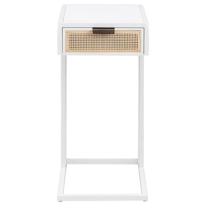 Amherst - 1-Drawer Radio Weave Cane Metal Side Table Coaster Fine Furniture