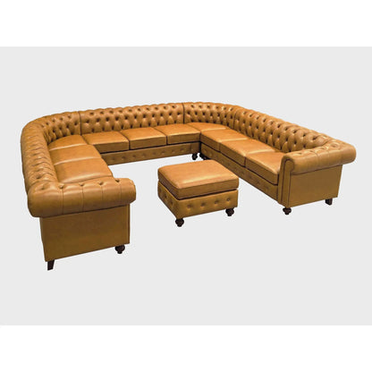 Chesterfield Vintage Style U - Shape Sectional Home Essentials