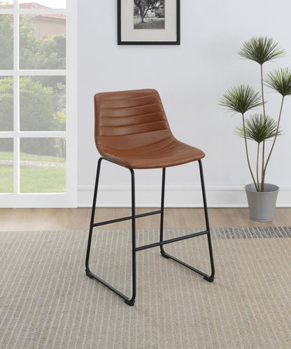 Zuni - Faux Leather Upholstered Bar Chair (Set of 2) CoasterEveryday