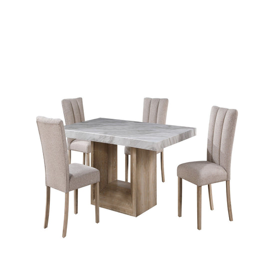 Sheena - 5 Pieces Dining Table Set With Chairs Global Furniture USA