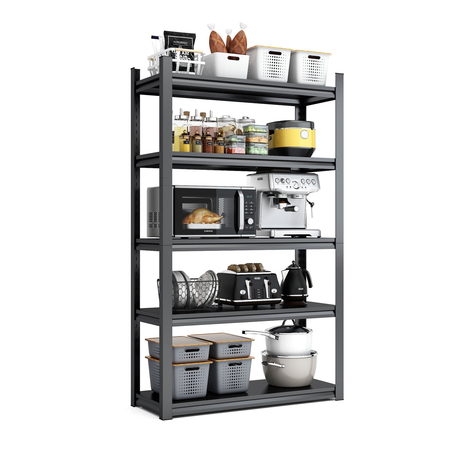 Industrial Heavy Duty Metal Garage Shelving Unit, Adjustable Storage Rack Daily Nest