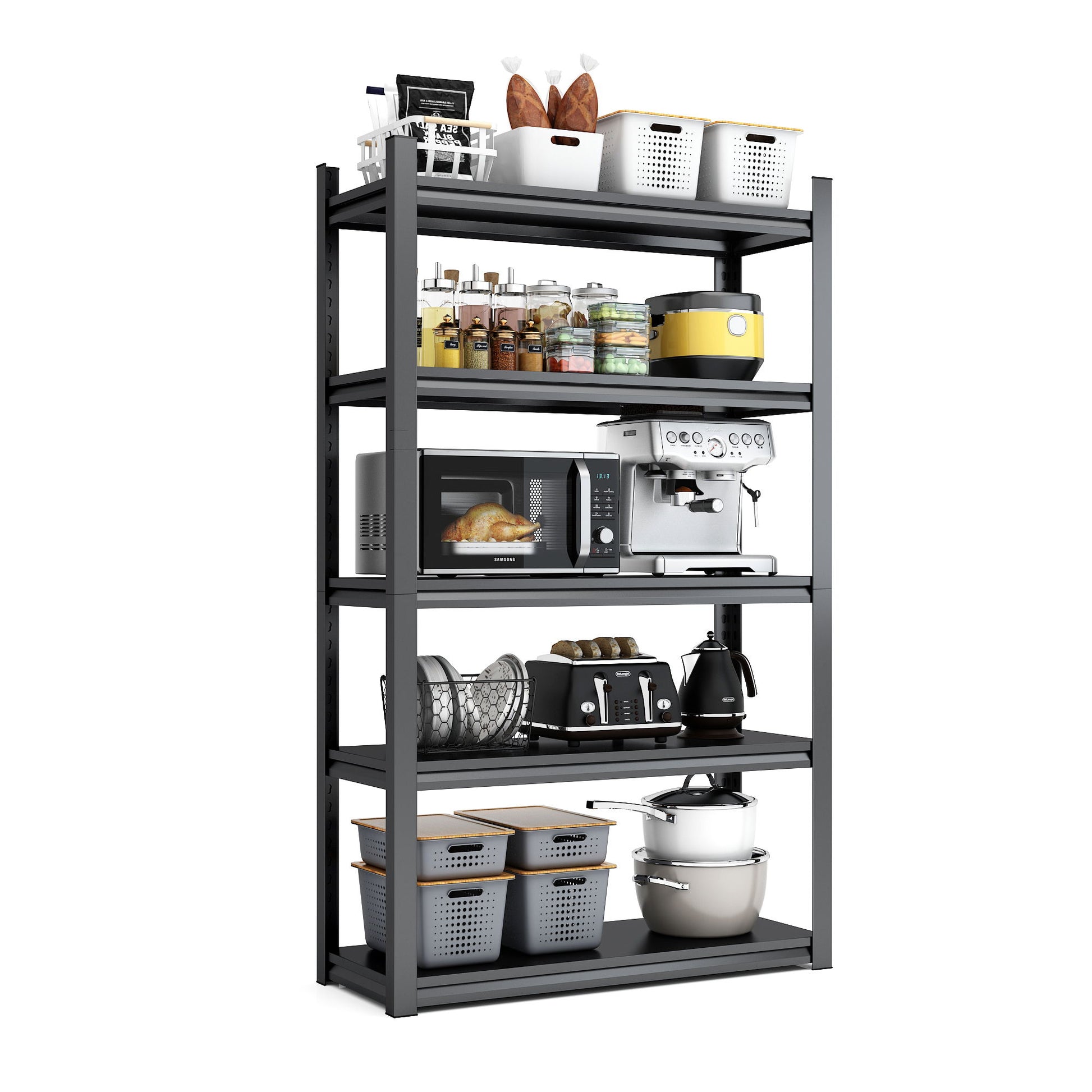 Industrial Heavy Duty Metal Garage Shelving Unit, Adjustable Storage Rack Daily Nest