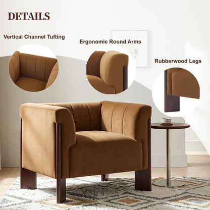 Accent Chair With Tight Back For Living Room Noble House