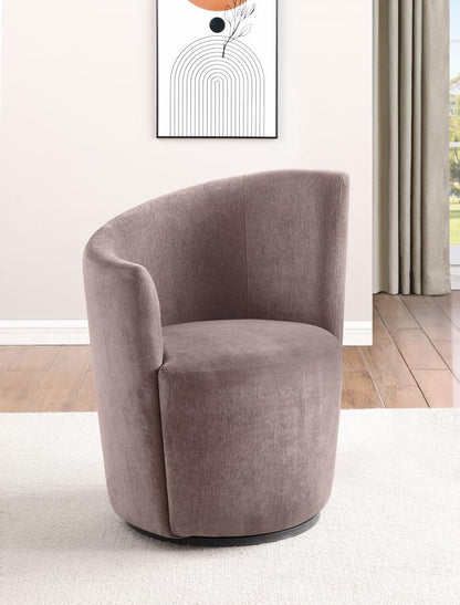 Nueva - Upholstered Swivel Chair Curved Backrest Coaster Fine Furniture