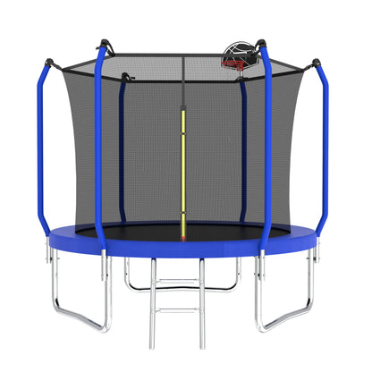 Trampoline With Basketball Hoop, Astm Approved Reinforced Type Outdoor Trampoline With Enclosure Net Daily Nest