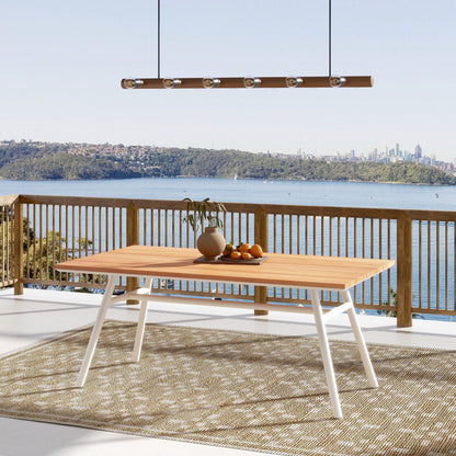 Maiden - 6 Seater Patio Dining Table - Natural Teak Jennifer Taylor Home