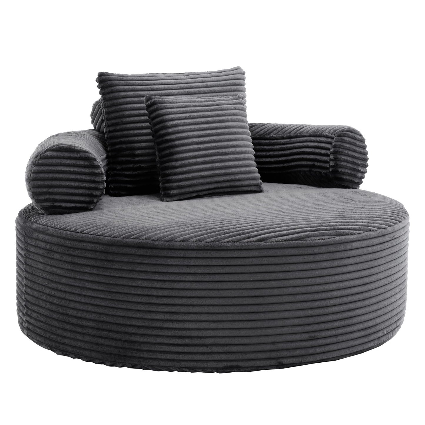 Round Sofa Bed With 3 Pillows For Living Room Home Essentials