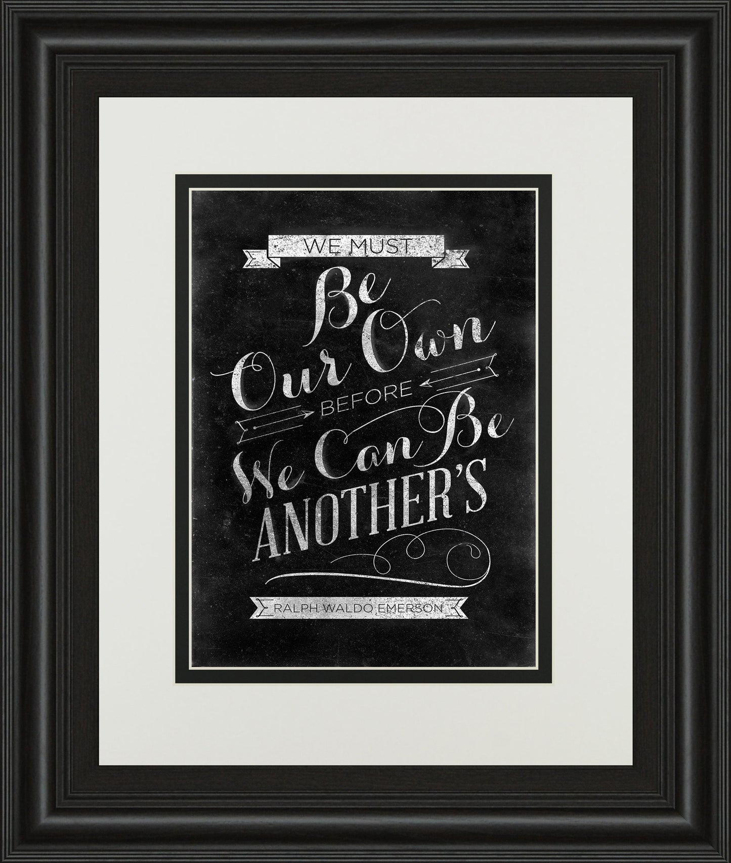 Be Our Own By Sd Graphic - Framed Print Wall Art - Black