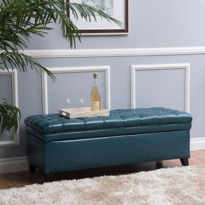 Juliana - Storage Ottoman With Birch Legs Noble House