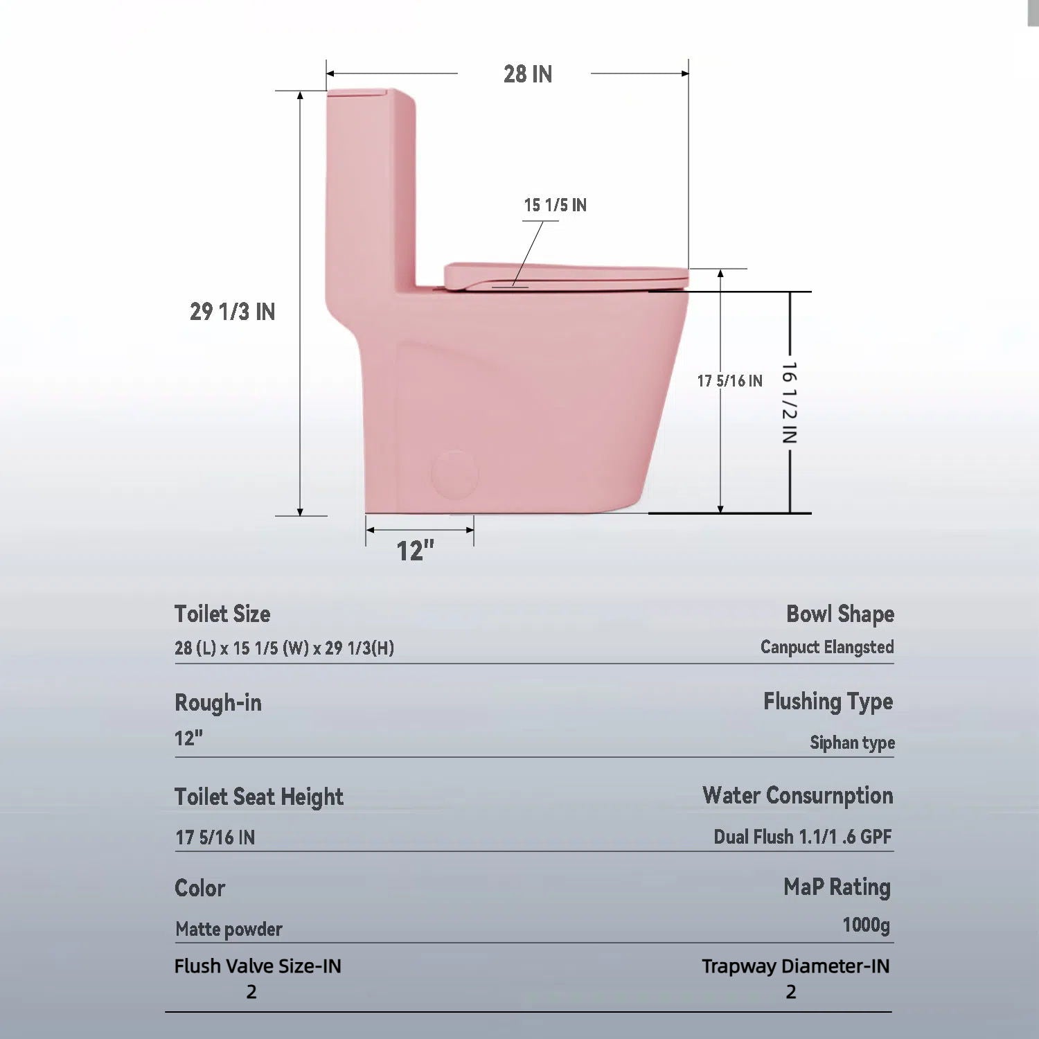1 Piece Toilet With Tornado Flush, Dual Flush, And ADA Height Comfort Chair Daily Nest