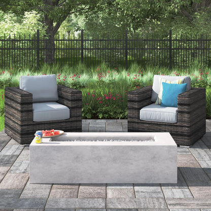 Outdoor Rattan Wicker Seating Set With Cushions 2 Person Patio Furniture - Espresso / Gray LSI Patio Furniture