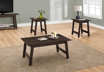 Table Set, Coffee, End, Side, Accent, Living Room Transitional (Set of 3) - Espresso