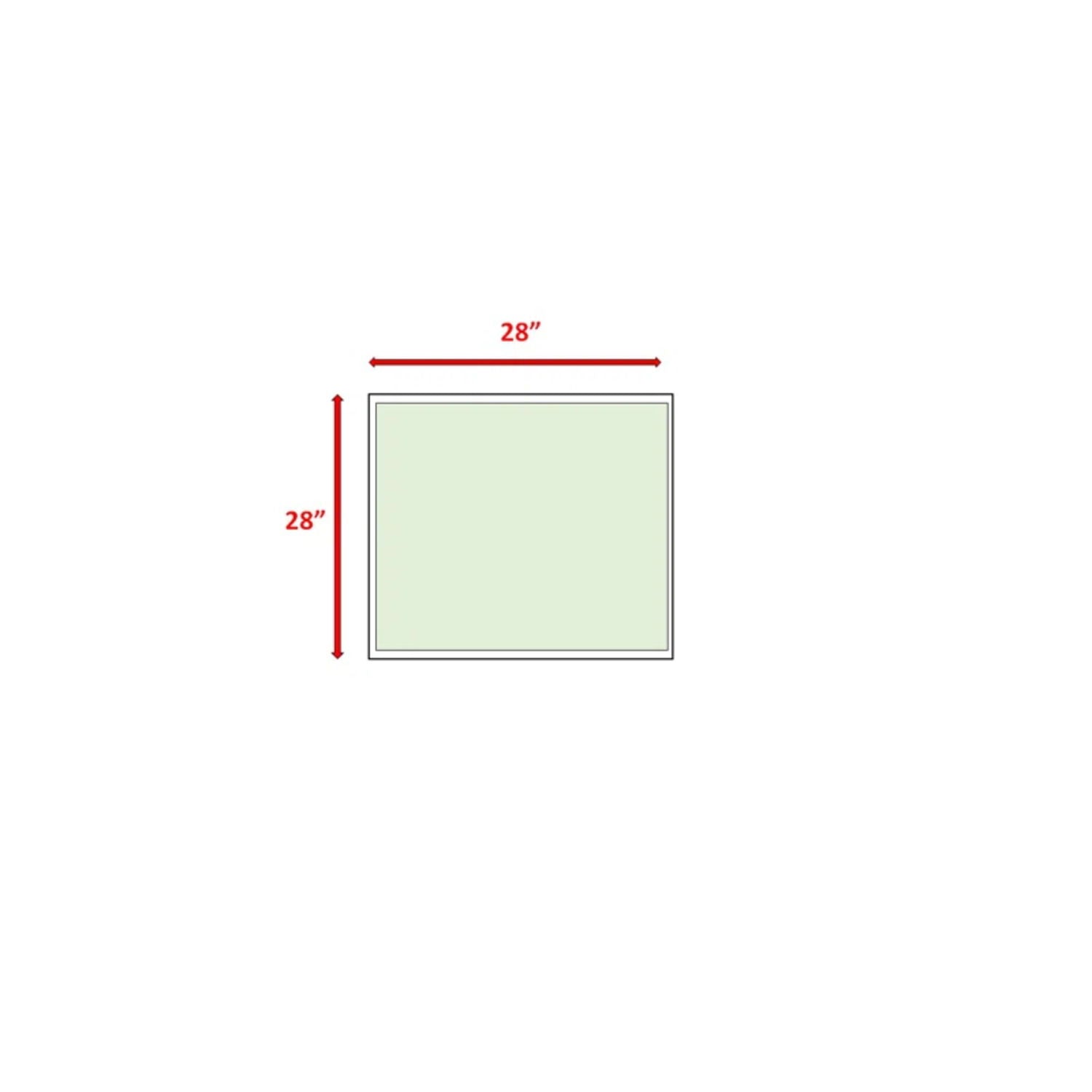 Square Coffee Table With Rustproof Frame And Clear Top - Brown Mix LSI Patio Furniture