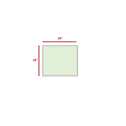 Square Coffee Table With Rustproof Frame And Clear Top - Brown Mix LSI Patio Furniture