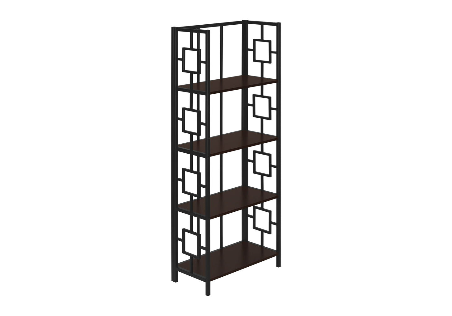 Bookshelf, Bookcase, Etagere, 4 Tier, For Office, Contemporary & Modern - Espresso 8th Street