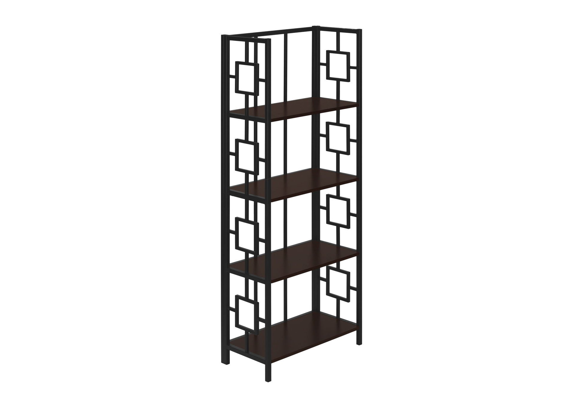 Bookshelf, Bookcase, Etagere, 4 Tier, For Office, Contemporary & Modern - Espresso 8th Street