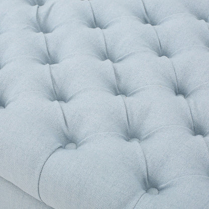 Hayes - Contemporary Armed Storage Bench With Rolled Arms And Button Tufting Noble House