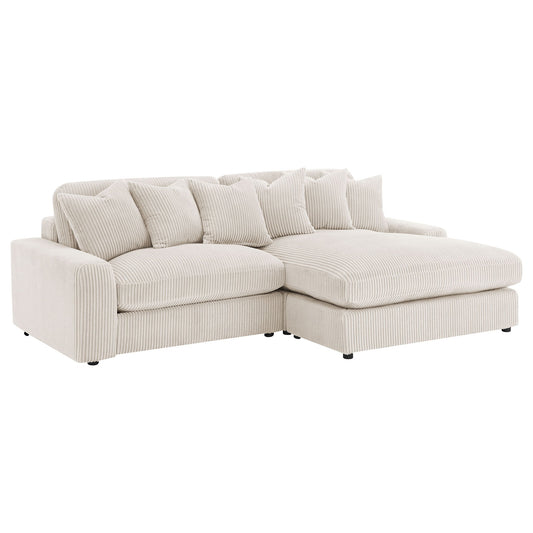 Upton - Reversible Sectional Sofa With Oversized Chaise - Sand Furniture Max