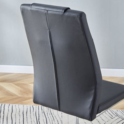 Modern Dining Chairs With Padded Seat, Metal Legs Home Essentials