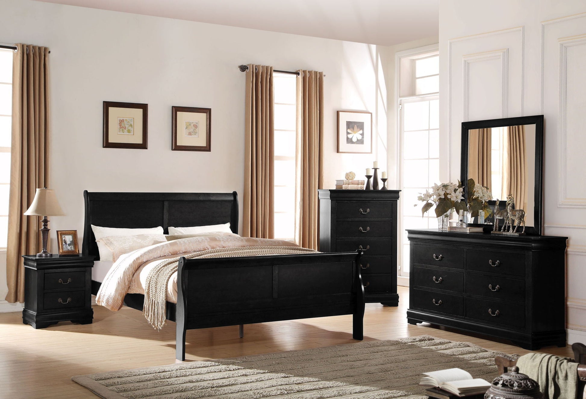 Louis Philippe - Sleigh Style Bed Acme