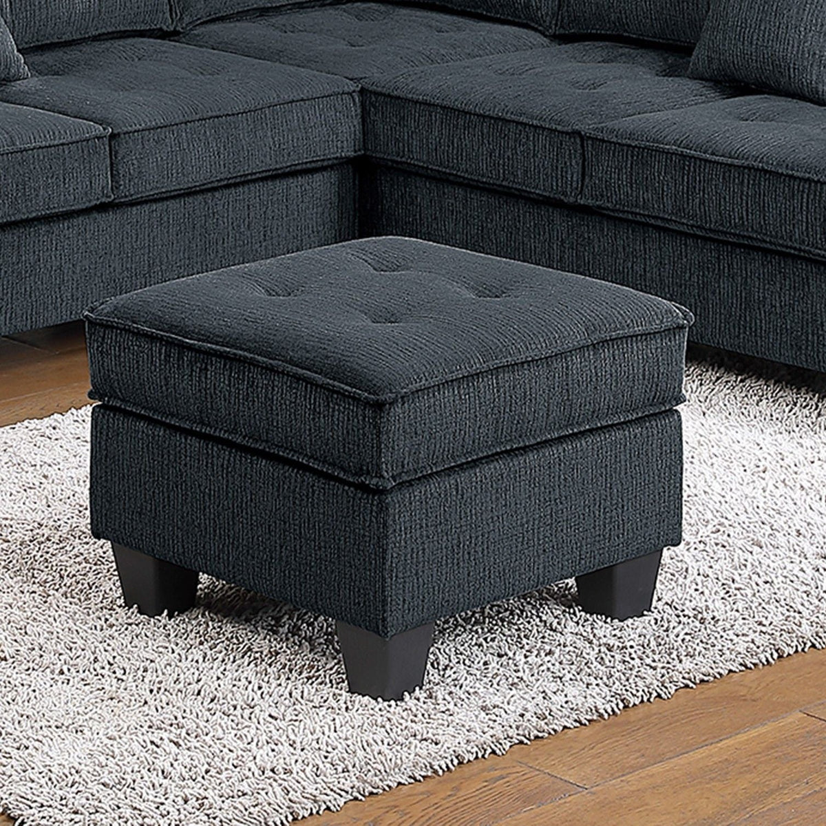 Sectional Set With Corner Wedge Ottoman USB Port Home Essentials