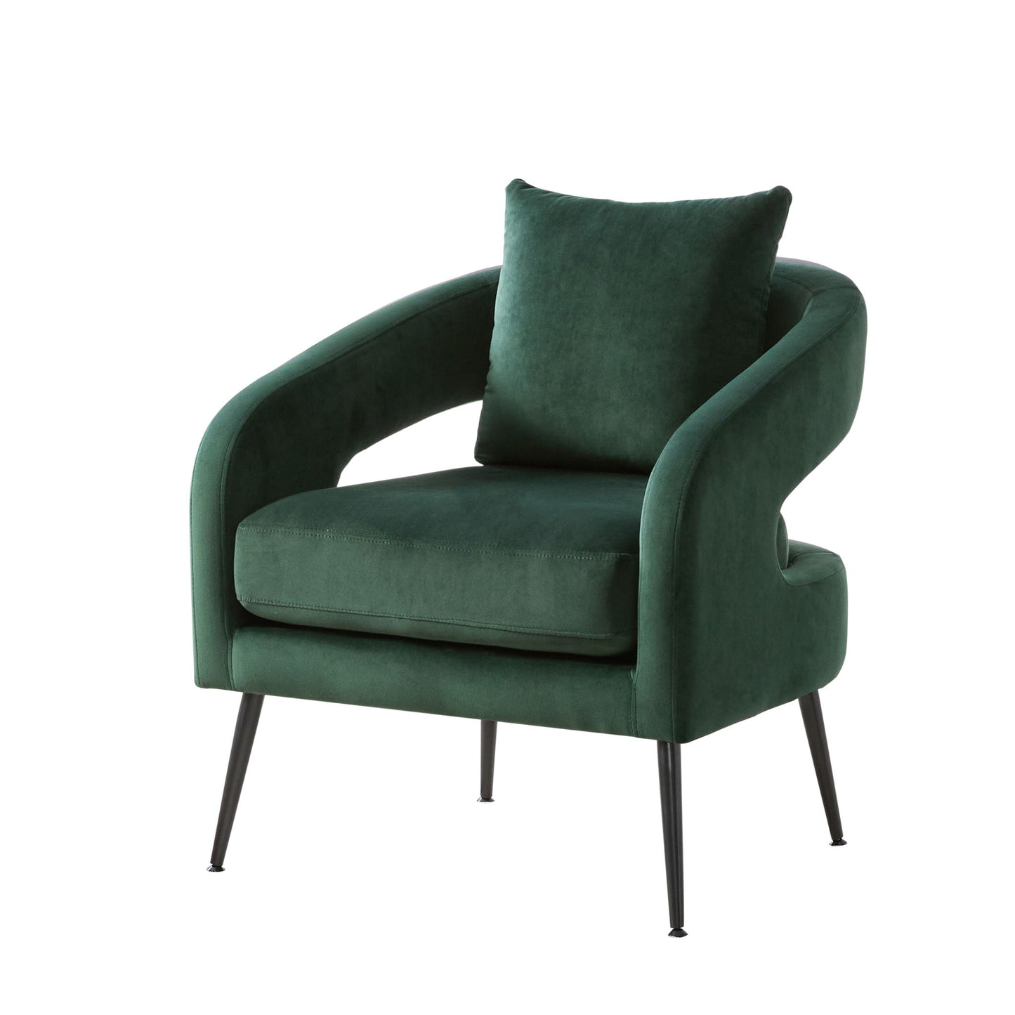 Open Back Accent Chair, Round Sofa Lounge Armchair Home Essentials