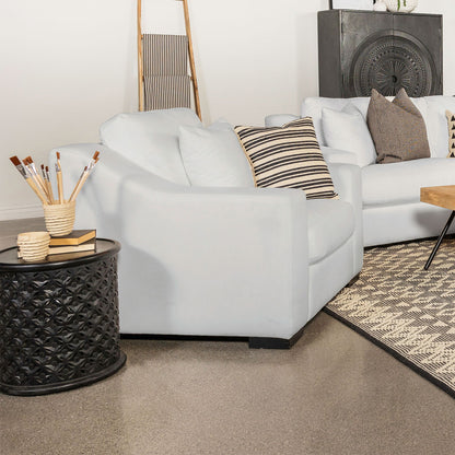 Chelan - Upholstered Sloped Arm Accent Chair - White Furniture Max