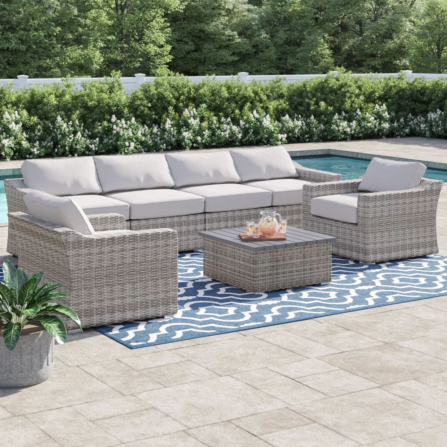 Stylish Sofa Seating Group With Cushions Perfect For Outdoor Gatherings LSI Patio Furniture