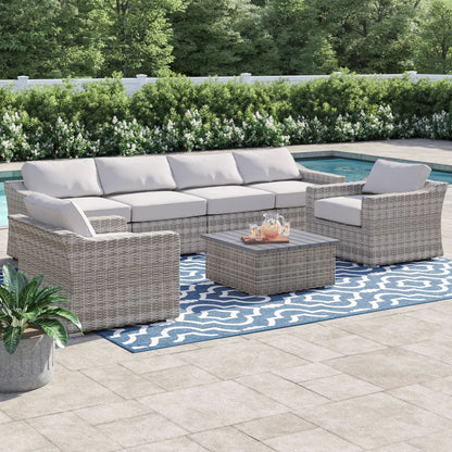 Stylish Sofa Seating Group With Cushions Perfect For Outdoor Gatherings LSI Patio Furniture